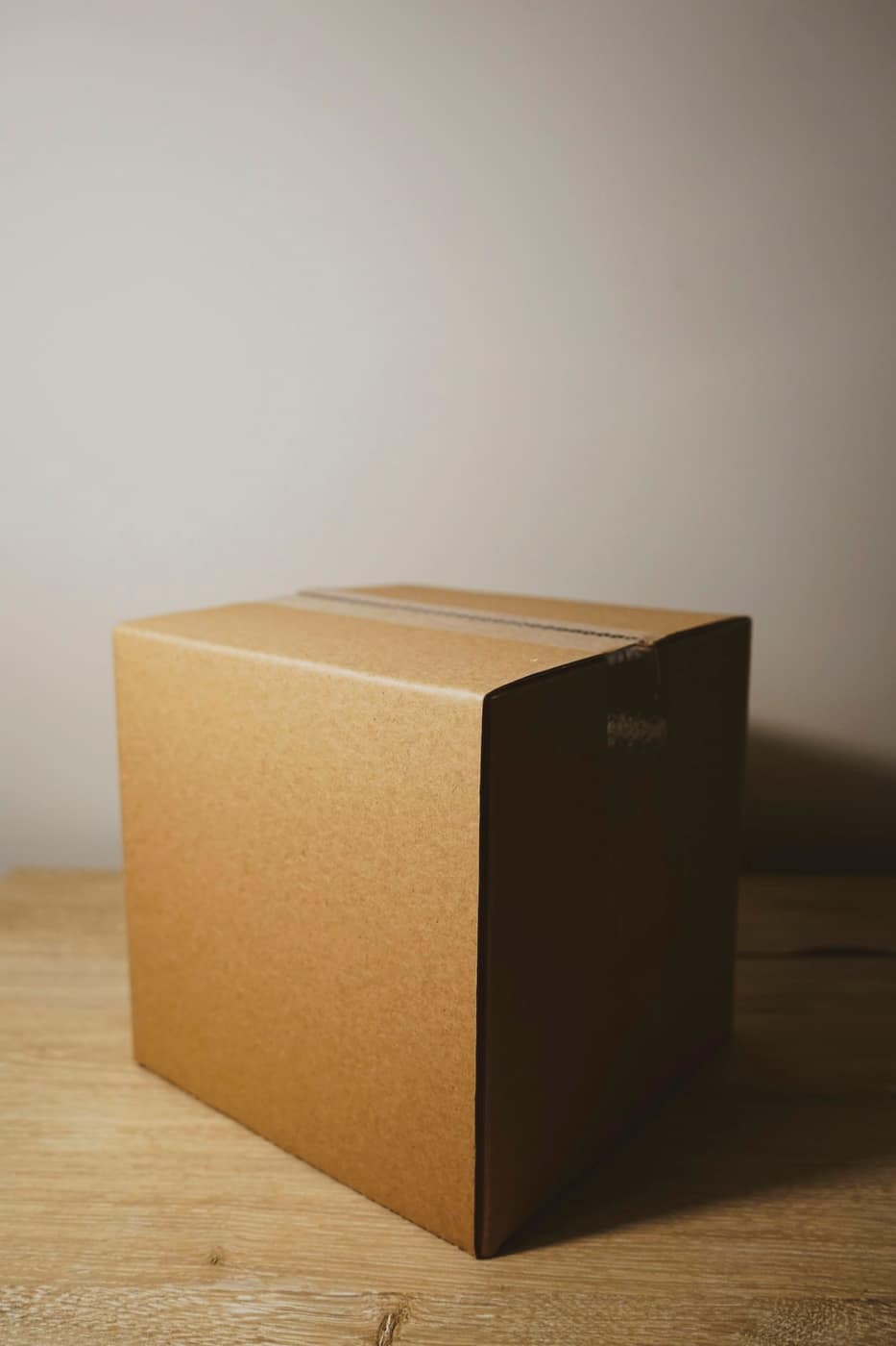 A sealed brown carton ready to be forwarded